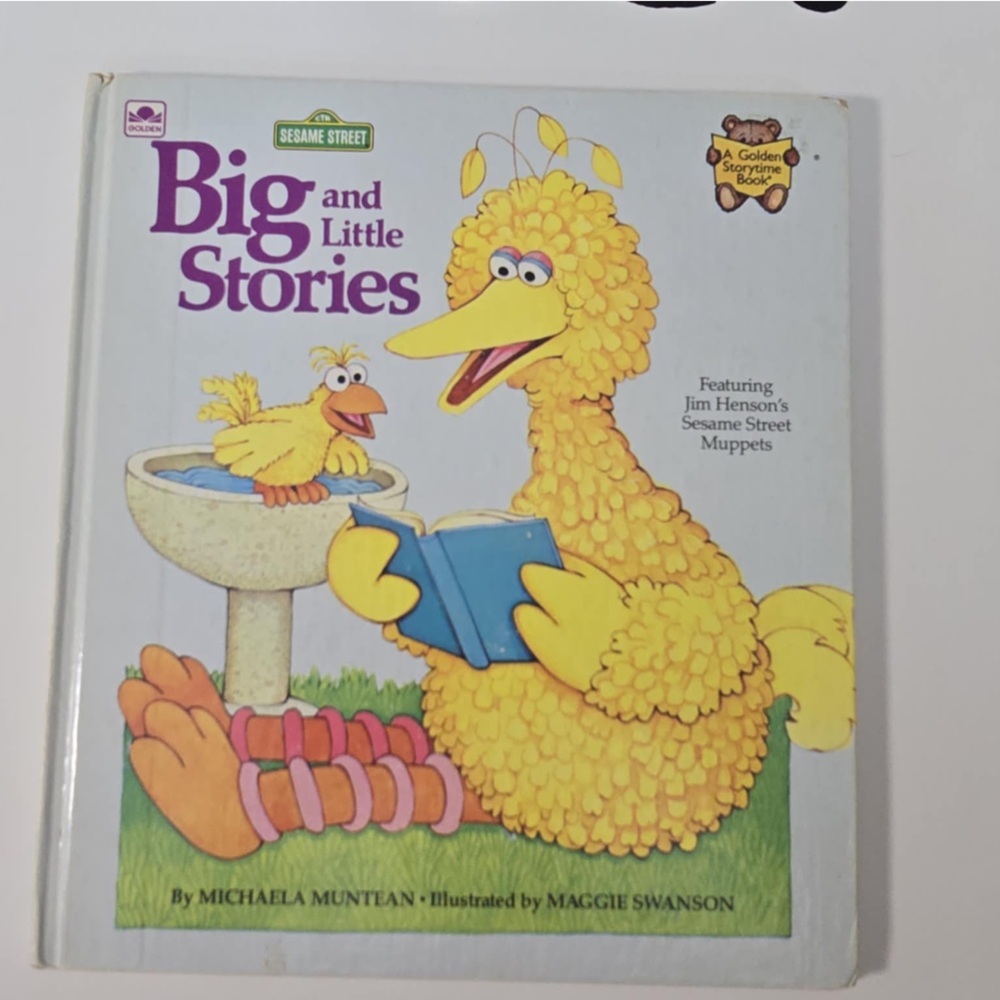 Vintage Sesame Street Big and Little Stories 1982 Hardcover Michaela Muntean